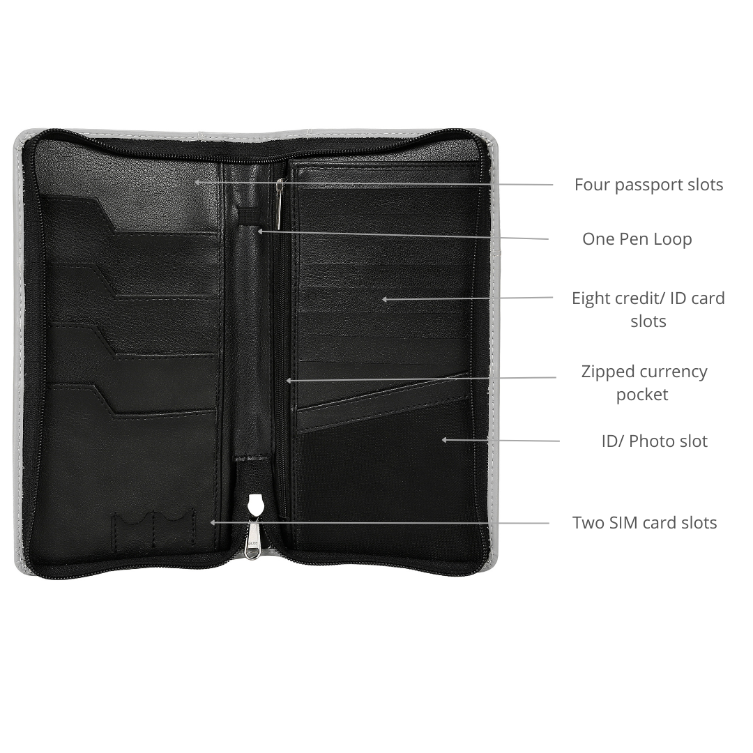 Ultimate RFID Blocking Passport Organizer (Pearl Grey) - sample sale
