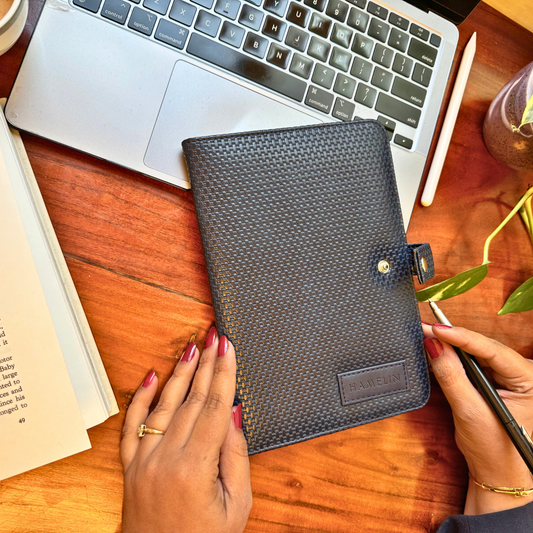 The Commute Gift Set (Travel Sling Bag + Journal - Navy Blue)