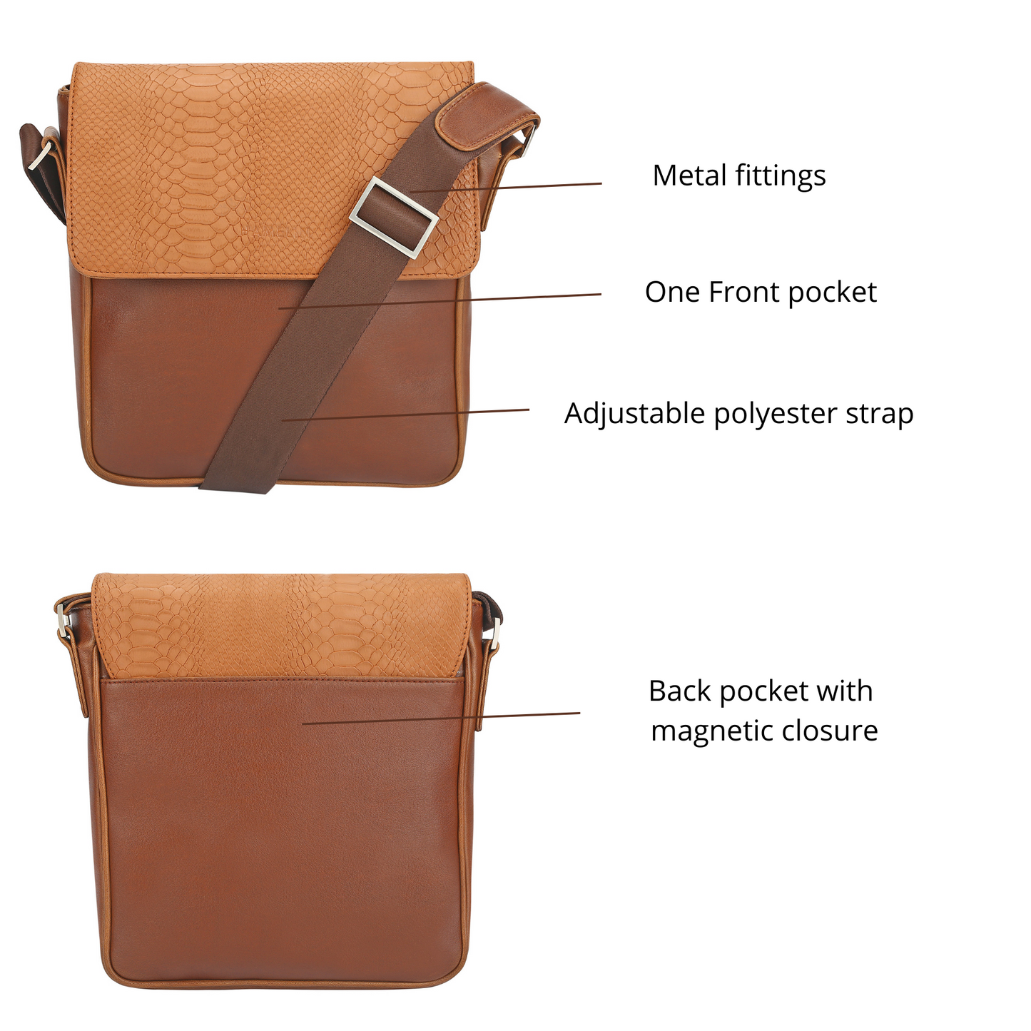 The Harvey Sling bag for Men (Tan)