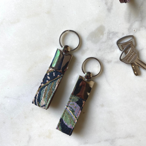 Keychain - Set of two (green maple & floret)