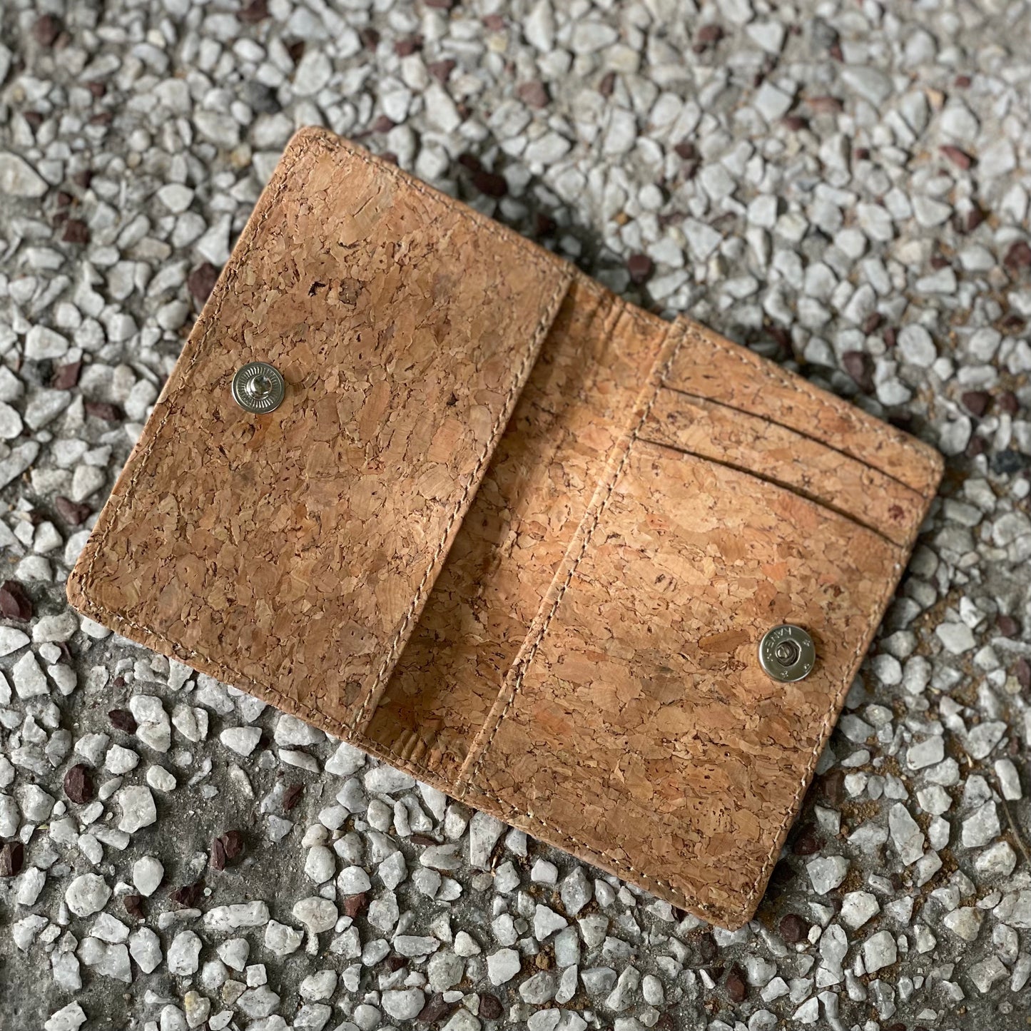 Slim Card Wallet - Natural Cork Granular (RFID safe)