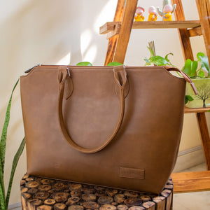 Essentials - Peanut Brown Tote Bag for Women
