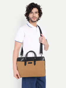 Raynor Atelier Vegan Leather Messenger - Sand dune