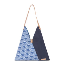 Origami Chic Day Bag - Navy Seigaiha