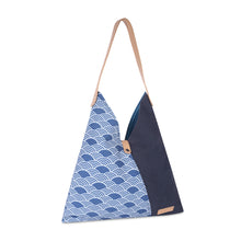 Origami Chic Day Bag - Navy Seigaiha