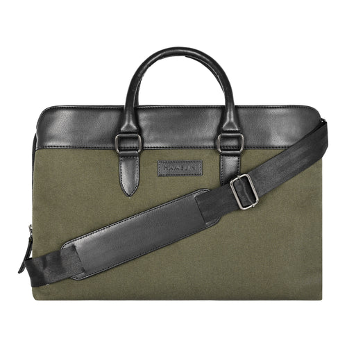 Raynor Atelier Vegan Leather Messenger - Olive Grove