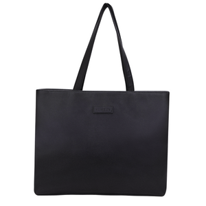 Tweed Work Tote for Women (Plain Black)
