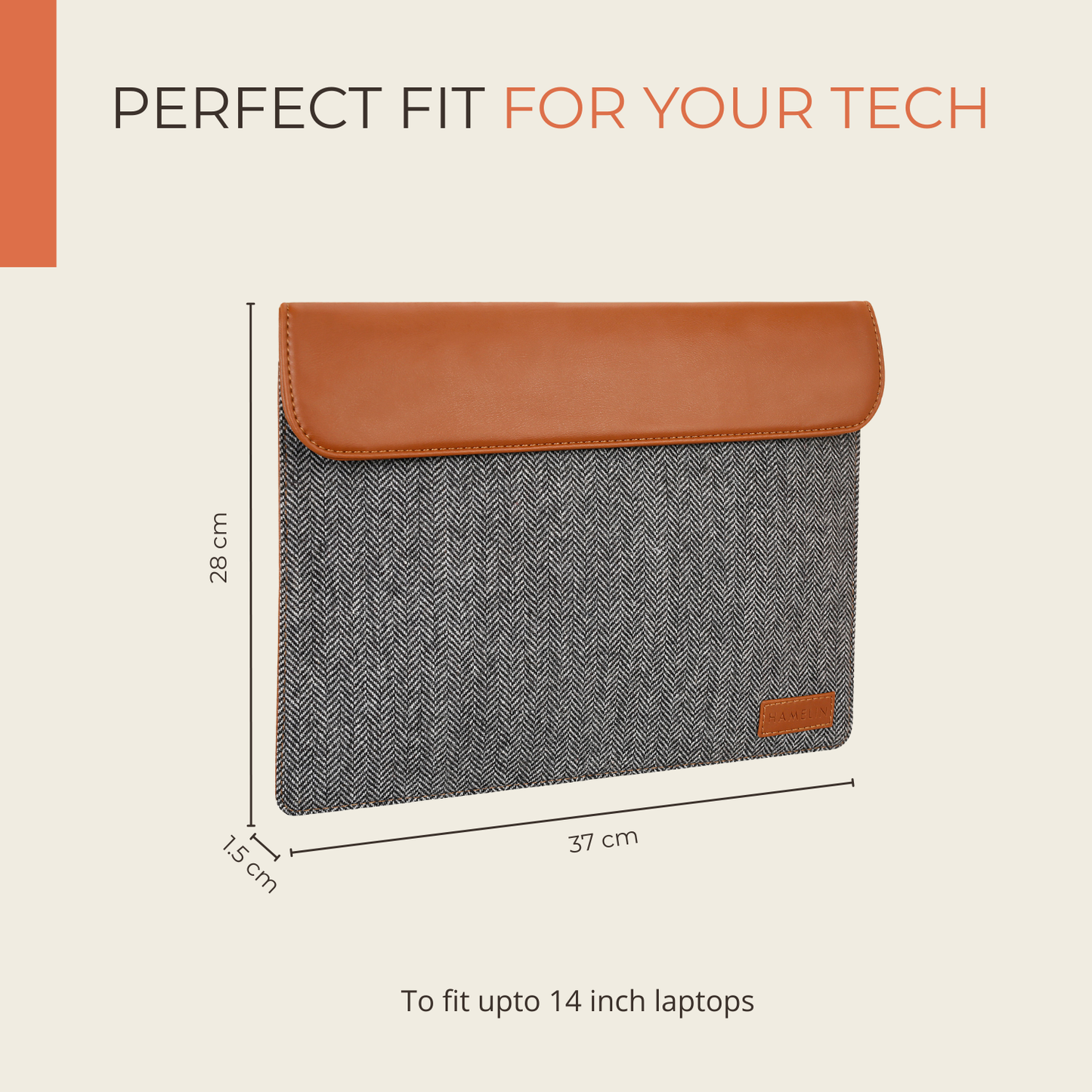 Zeus Flap & Avante Journal Grey Herringbone Gift Combo Set