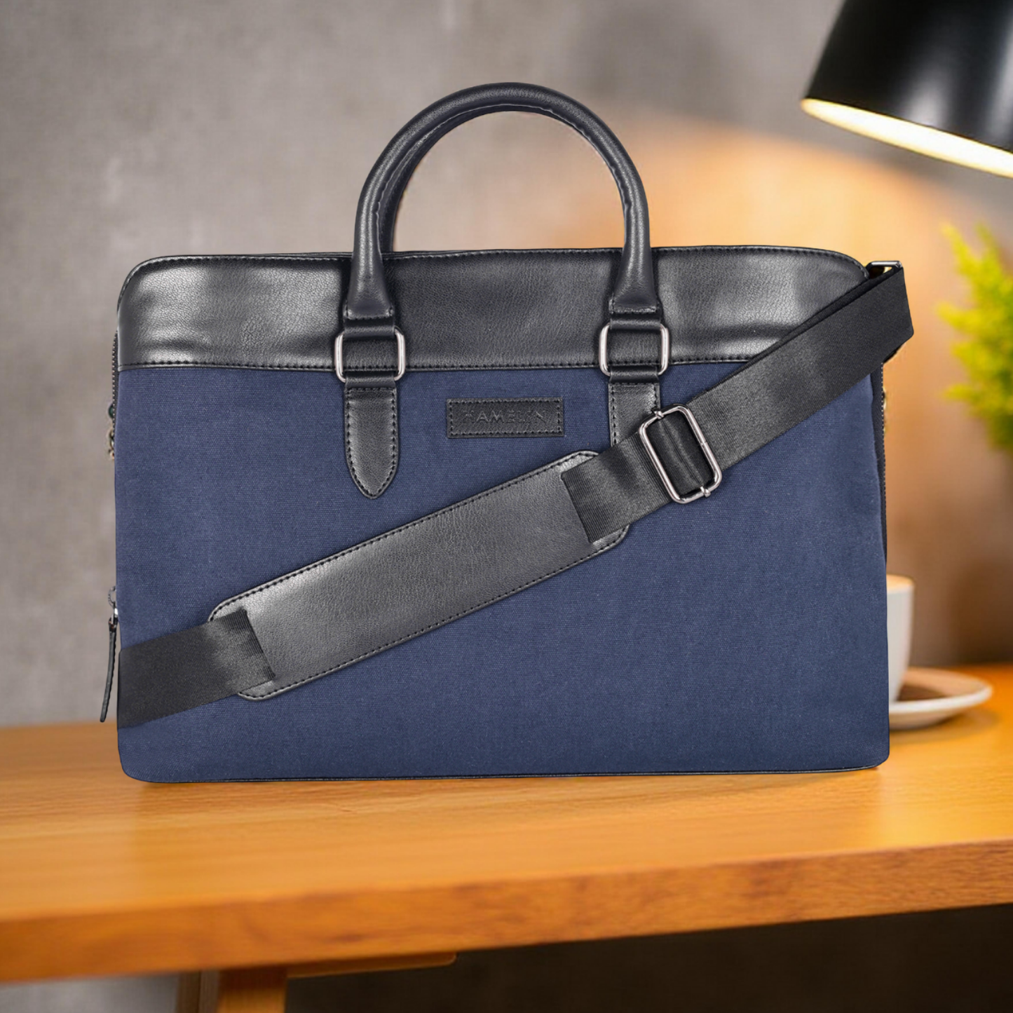 Raynor Atelier Vegan Leather Laptop Bag - Olive Grove