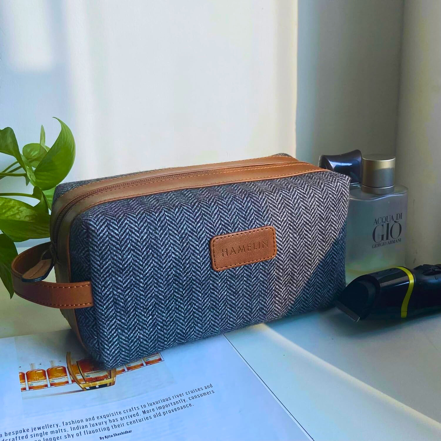 Tweed DOPP Kit for Men