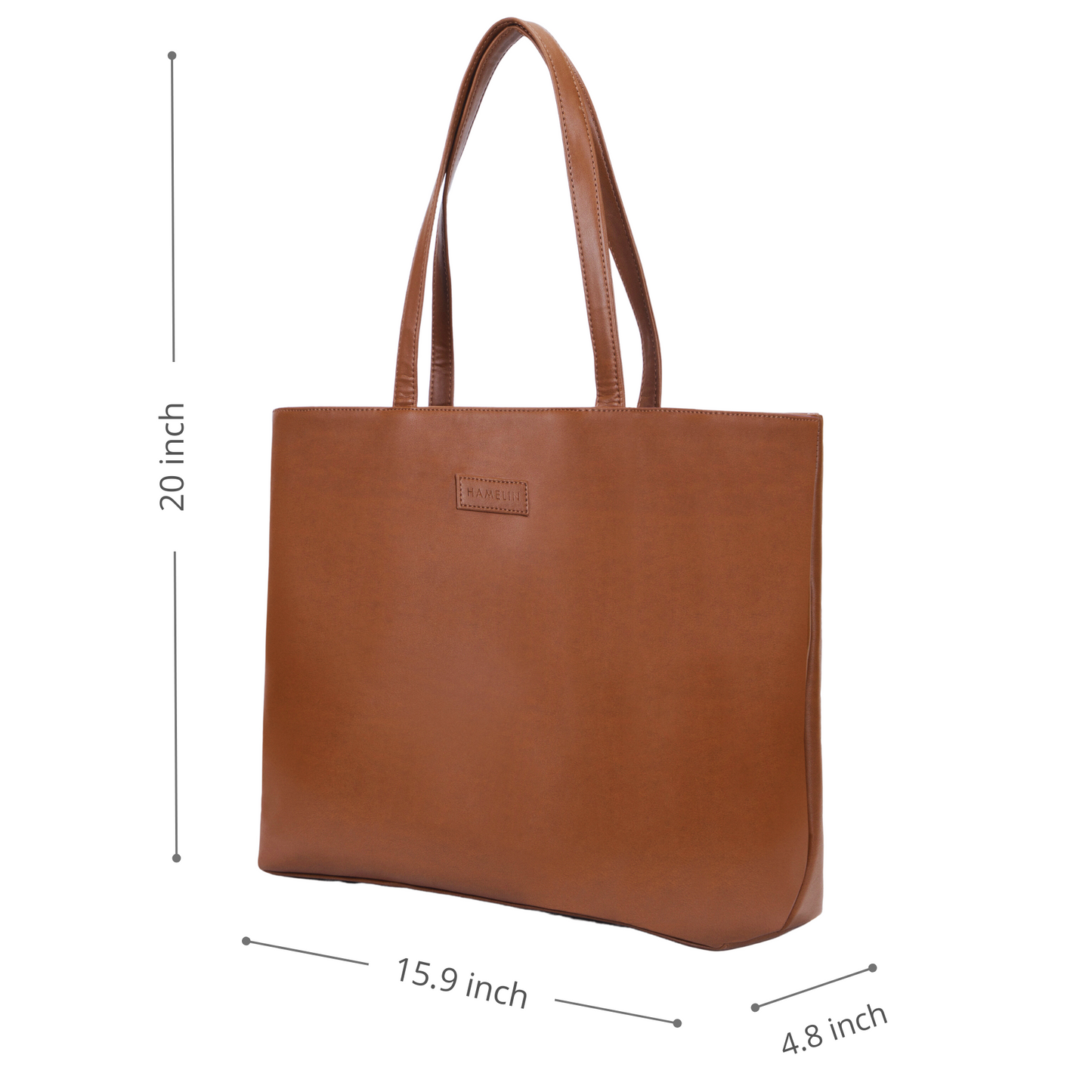 Tweed Work Tote for Women (Plain Brown) - Sample Sale