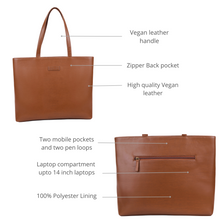 Work Tote for Women (Plain Brown)