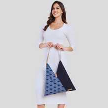 Origami Chic Day Bag - Navy Seigaiha