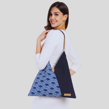 Origami Chic Day Bag - Navy Seigaiha