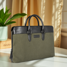 Raynor Atelier Vegan Leather Messenger - Olive Grove