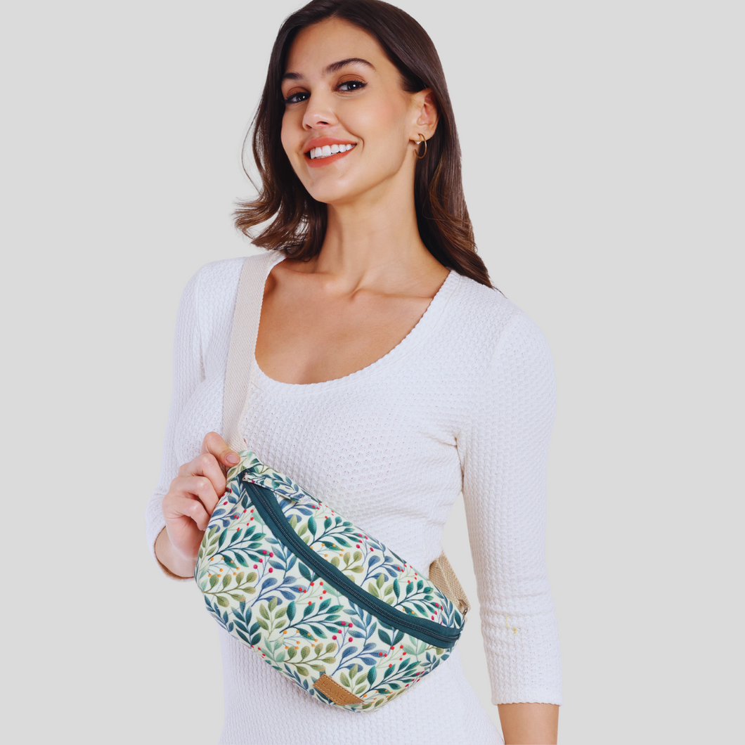 Vento Arc Crossbody Bag for Women - (Sage Vines)