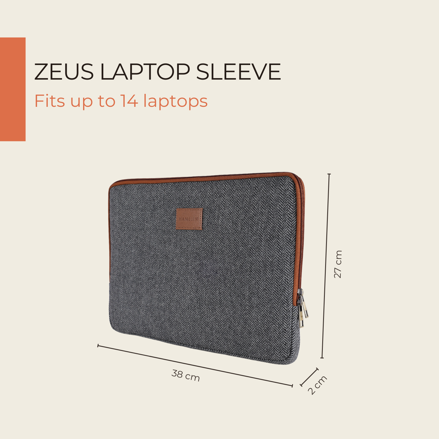 The Boardroom Gift Set (Zeus Laptop Sleeve & Journal - Grey Herringbone)