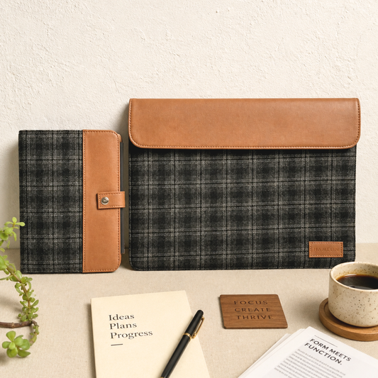 The Workday Gift Set (Zeus Laptop Sleeve & Journal - Slate Grey)