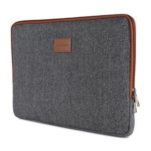 Zeus Macbook Sleeve / Laptop Sleeve (Grey Herringbone Zipped 14 Inch)