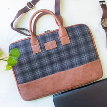 Theo Sleek Laptop Bag (Slate Grey Twill) - SAMPLE SALE