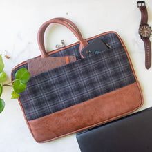 Theo Sleek Laptop Bag (Slate Grey Twill) - SAMPLE SALE