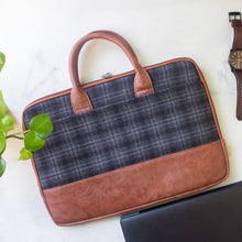 Theo Sleek Laptop Bag (Slate Grey Twill) - SAMPLE SALE