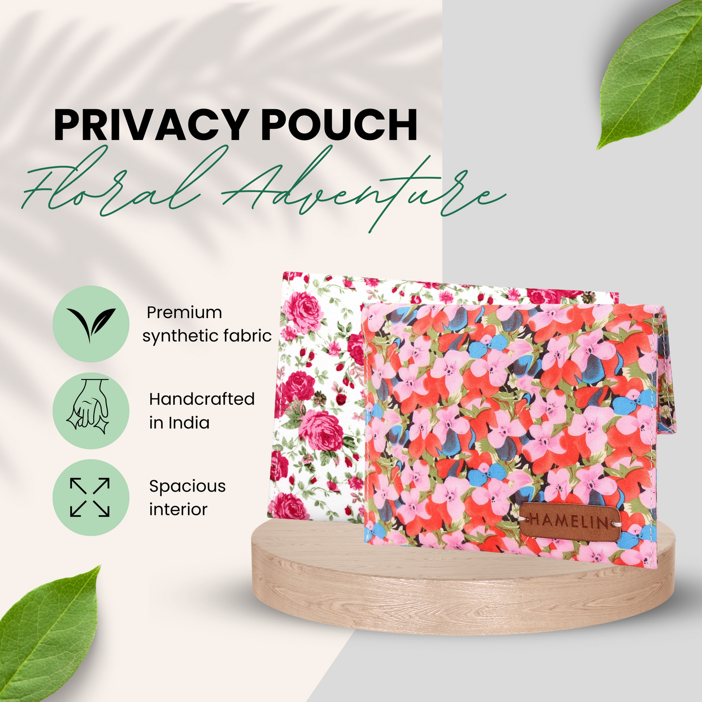 Privacy Pouch for Women (Set Of Two) - Floral Adventure