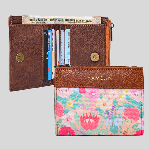 Olivia Bi-Fold Vegan Wallet for Women (Indian Summer)