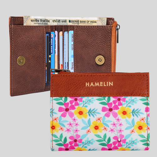 Olivia Bi-Fold Vegan Wallet for Women (Tahiti Sunset)