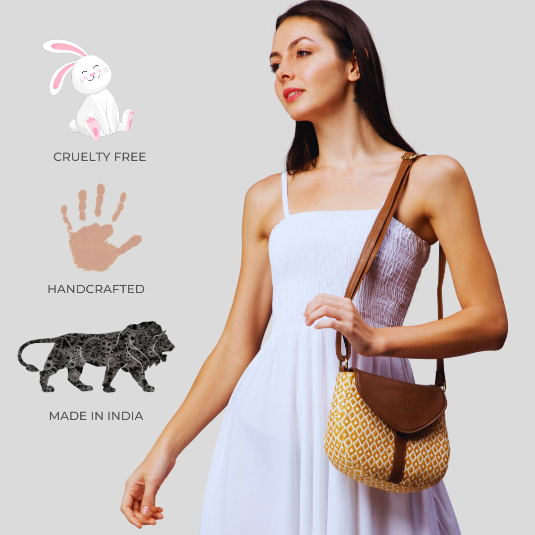 The Curvy Sling Bag (Mustard)