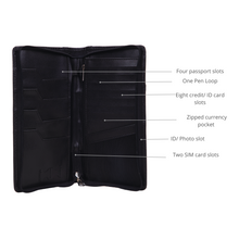 Ultimate RFID Blocking Passport Organizer (Black Croc)