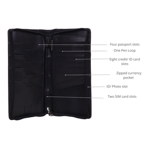 Ultimate RFID Blocking Passport Organizer (Black Croc)