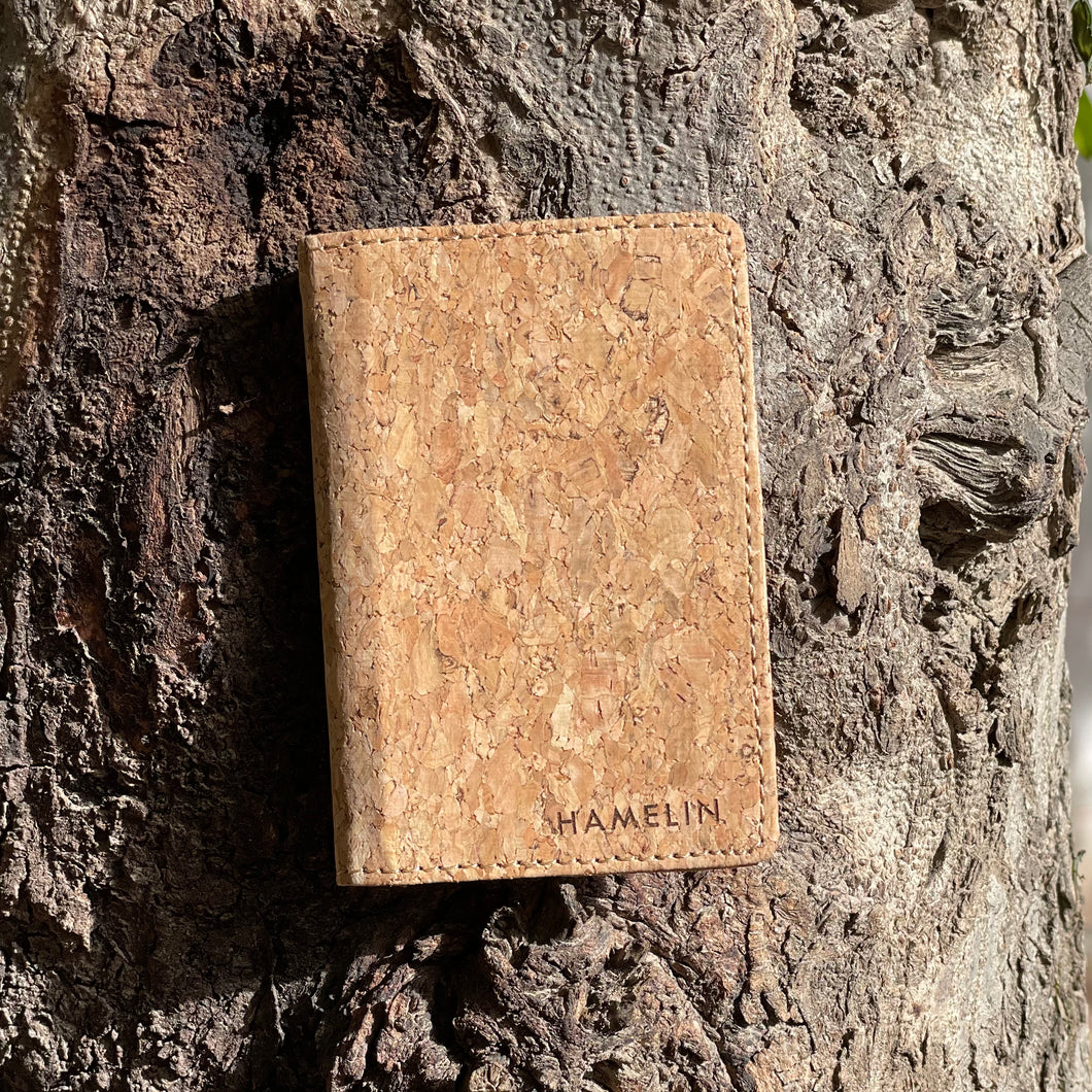 Slim Card Wallet - Natural Cork Granular (RFID safe)