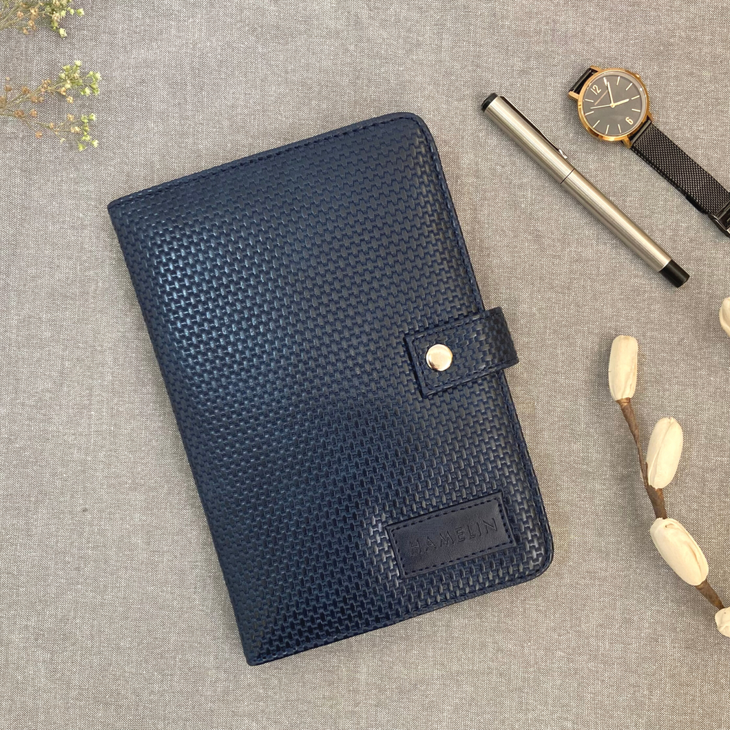 Journal (Navy Blue Grid)