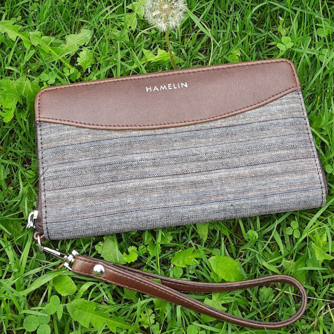 Indigo- Khadi Wallets for Women (Pewter)