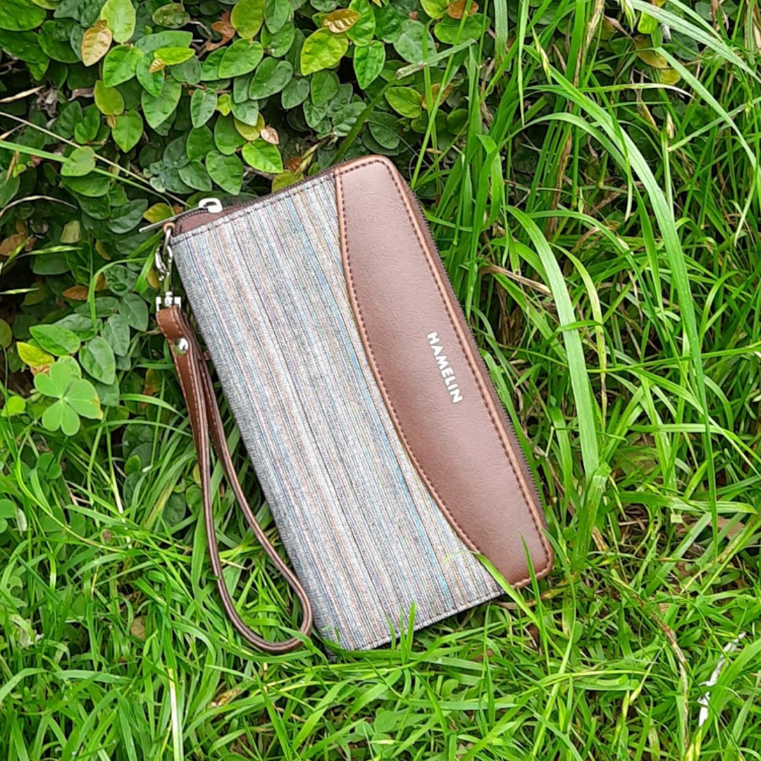 Indigo- Khadi Wallets for Women (Pewter)