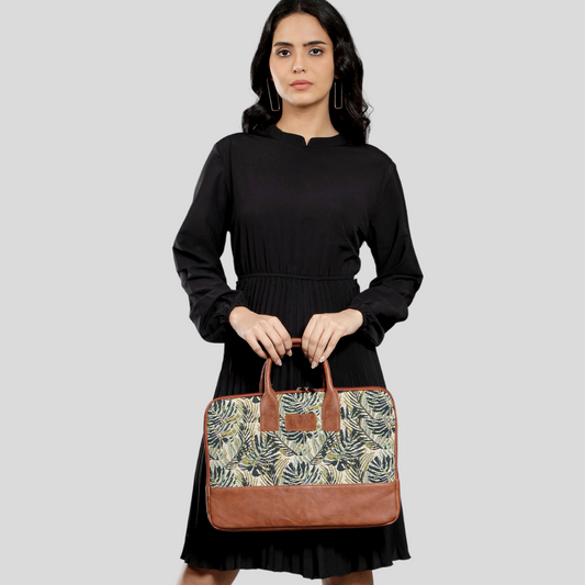 Theo Sleek Laptop Bag (Green Maple)