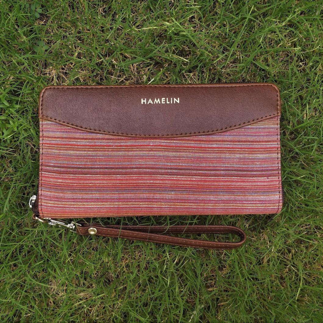 Indigo- Khadi Wallets for Women (Crimson)