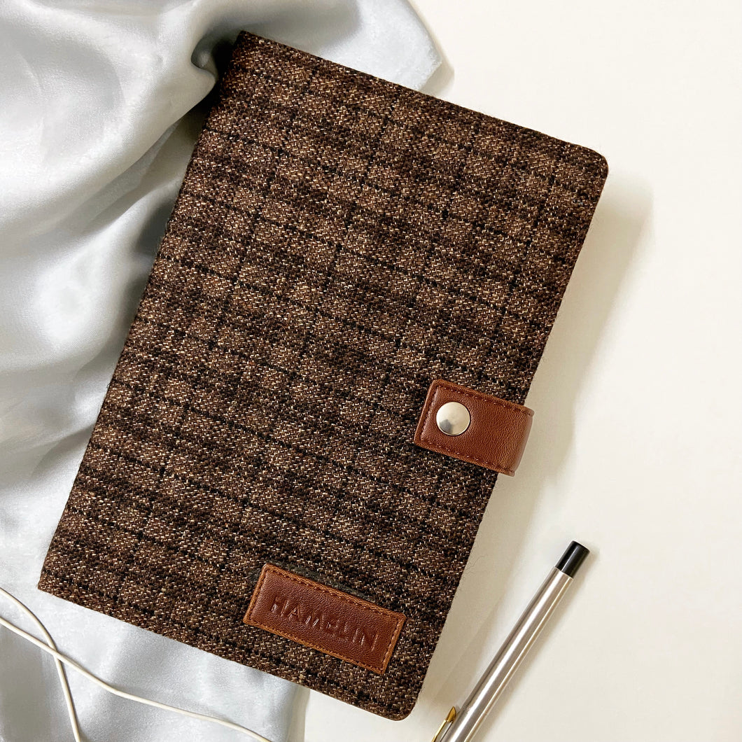 Tweed Journal (Pecan Check Twill) - FINAL SALE