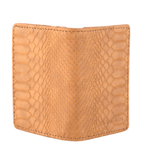 Slim Card Wallet - Camel Croc