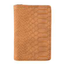 Slim Card Wallet - Camel Croc