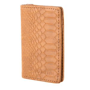 Slim Card Wallet - Camel Croc