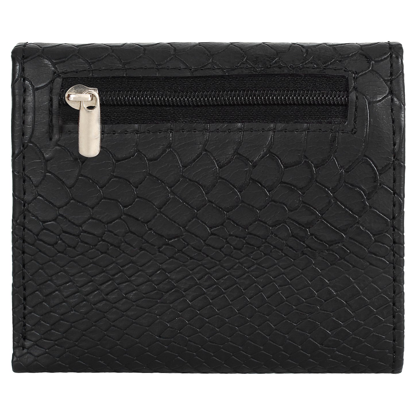 Trifold Wallet - Black Croc