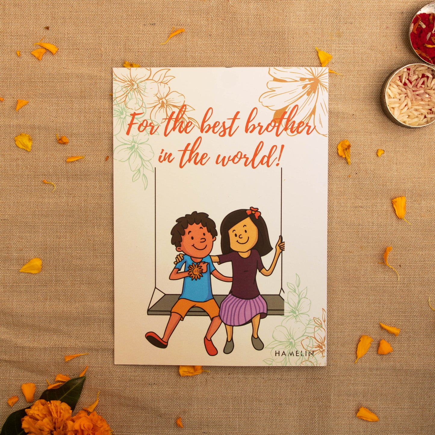 Classic RFID Vegan Wallet - Flo-Rakhi Combo