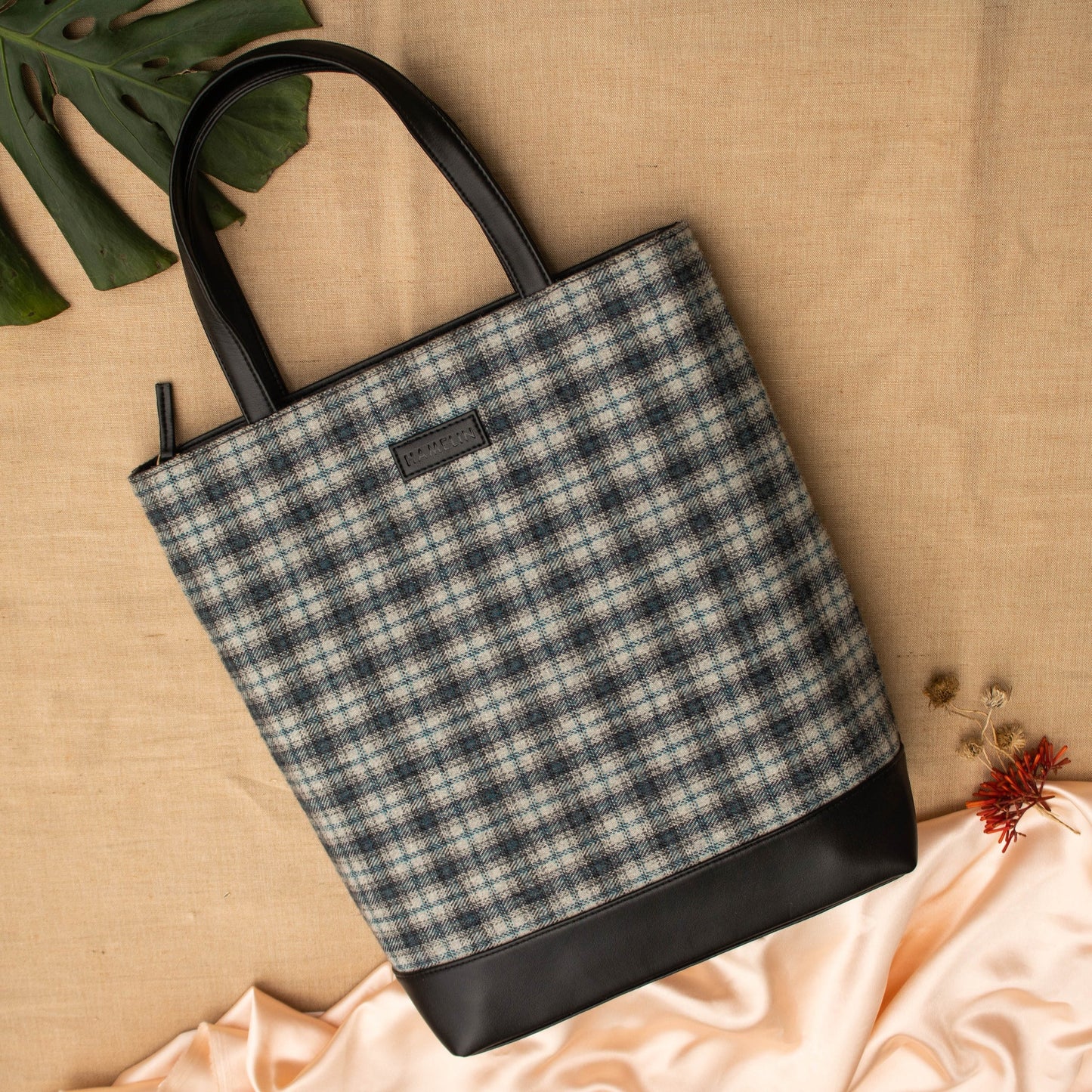 Isla Combo - Tweed Work Tote, Fold over sling bag (For Women)
