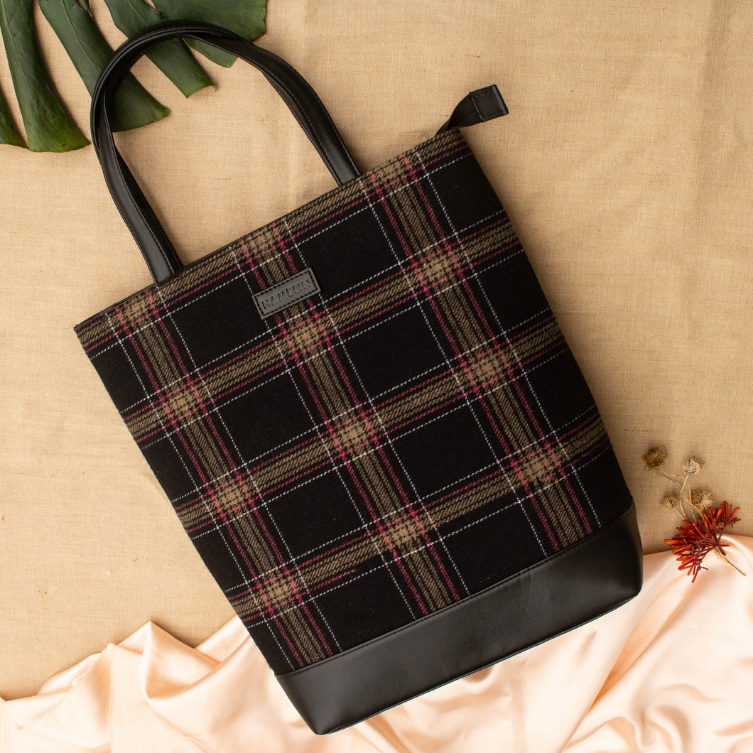 Tweed Work Tote for Women (Sylvan Plaid)