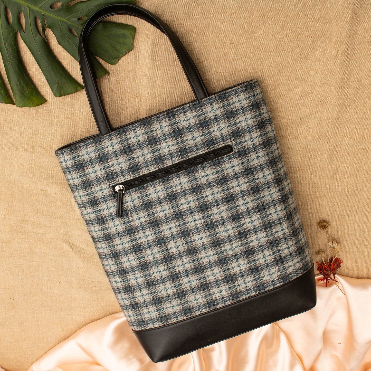 Isla Combo - Tweed Work Tote, Fold over sling bag (For Women)