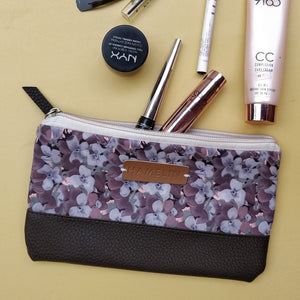 Gray Floral - Multi-purpose pouch