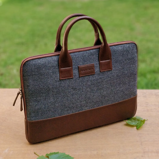 Elon Laptop Sleeve - Gray Herringbone sample sale