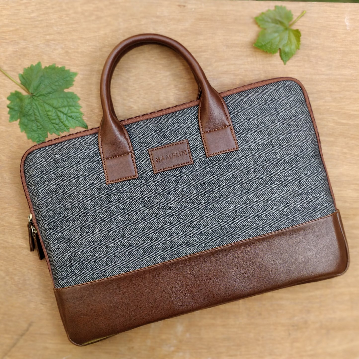Elon Laptop Sleeve - Gray Herringbone sample sale
